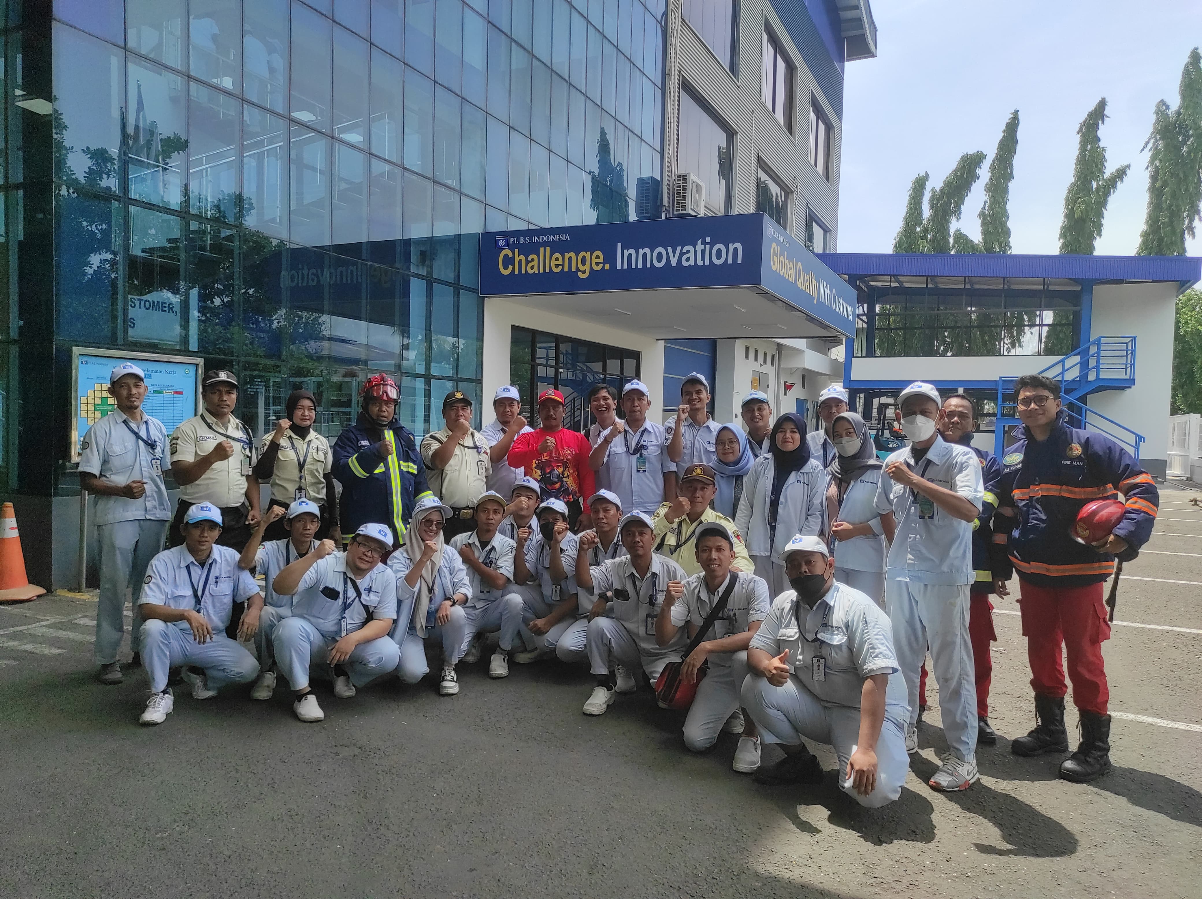 PT BS Indonesia fire drill evacuation simulation